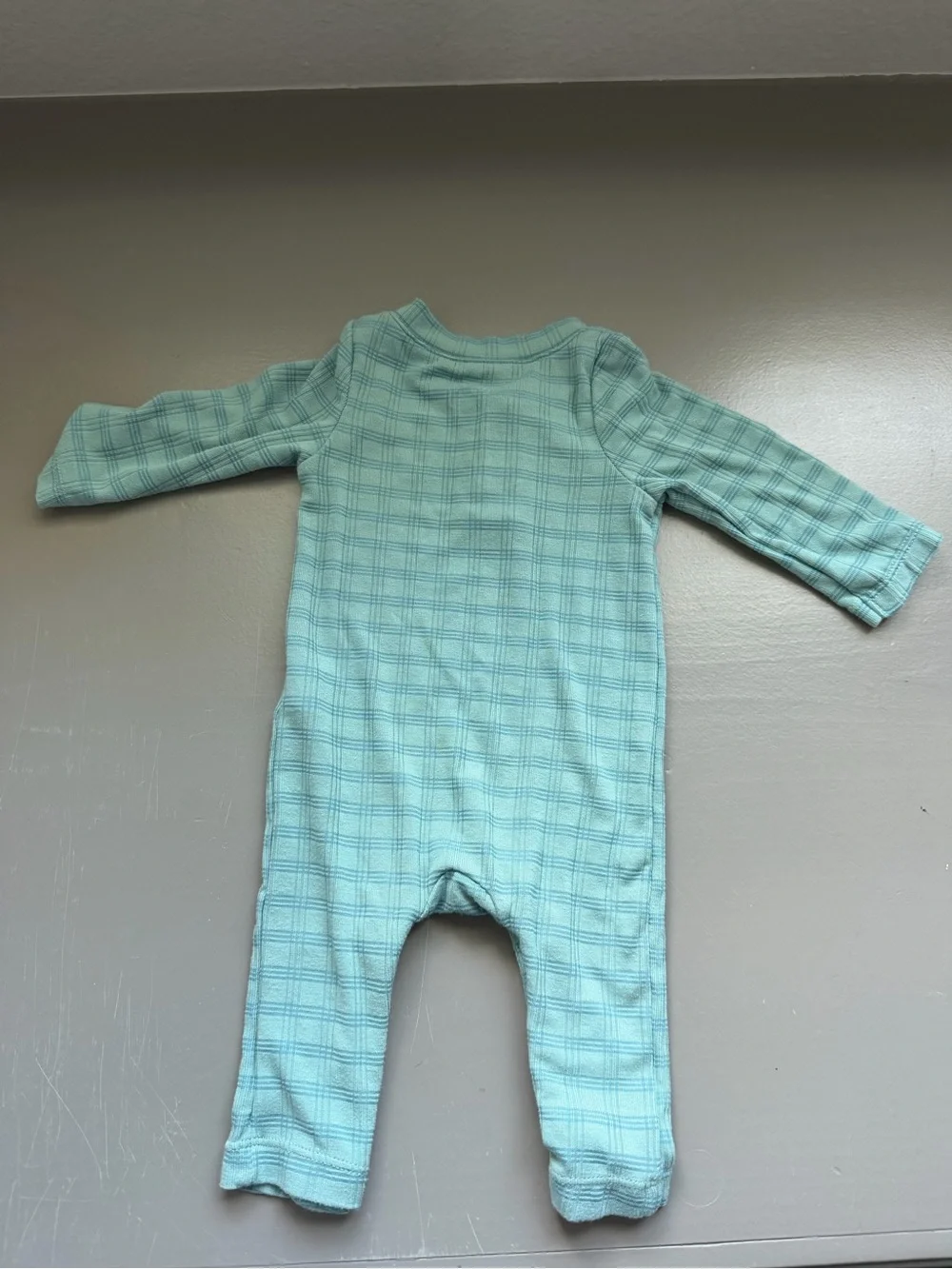 cloud island Plaid Long-Sleeve Baby One-Piece with Hat